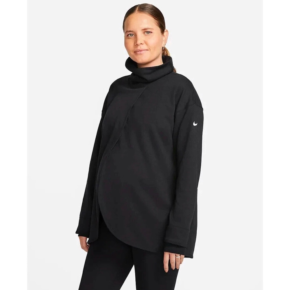 Nike Women's Maternity Reversible Pullover Sweatshirt Top XL Funnel MSRP $85 NEW